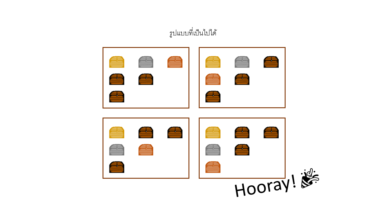 เรานำกล่องที่เหลือไปเปรียบเทียบ ทำให้เราได้กล่องที่มีค่าอันดับ 2 และ 3